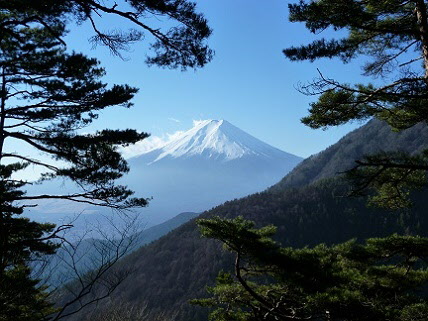馬返しから見た富士山の画像