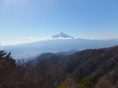 山頂から見た富士山の画像